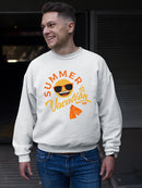 Summer Vacation - Retro Beach Emoji Travel Graphic Men's Sweatshirt