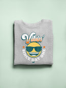Vibin’ Since Day One - Cool Retro Emoji Smiley Graphic Men's Sweatshirt