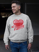 Pure Passion Emoji - Bold Heart Graphic Men's Sweatshirt