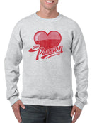 Pure Passion Emoji - Bold Heart Graphic Men's Sweatshirt
