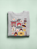 Vintage Aesthetic Japanese Emoji Graphic Men's Sweatshirt