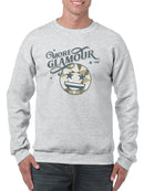 More Glamour - Starry Sparkle Retro Emoji Graphic Men's Sweatshirt