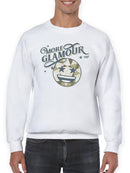 More Glamour - Starry Sparkle Retro Emoji Graphic Men's Sweatshirt