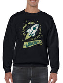 Launched - Startup Rocket Retro Graphic Men's Sweatshirt