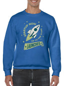 Launched - Startup Rocket Retro Graphic Men's Sweatshirt
