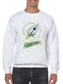 Launched - Startup Rocket Retro Graphic Men's Sweatshirt