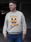 Classic Pure Gentleman - Vintage Mustache Bow Tie Men's Sweatshirt
