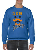 Classic Pure Gentleman - Vintage Mustache Bow Tie Men's Sweatshirt