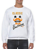 Classic Pure Gentleman - Vintage Mustache Bow Tie Men's Sweatshirt
