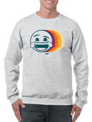 Laughing Layers - Retro Emoji Aesthetic Graphic Men's Sweatshirt