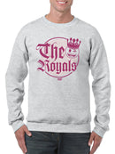 The Royals - Retro Gothic Crown Emoji Graphic Men's Sweatshirt