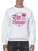 The Royals - Retro Gothic Crown Emoji Graphic Men's Sweatshirt