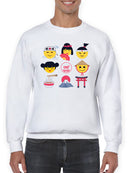 Japanese Emoji Icons - Cute Cultural Set Graphic Men's Sweatshirt
