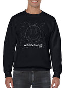 Moonchild Emoji - Cosmic Smiley Starry Night Men's Sweatshirt