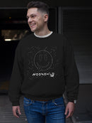 Moonchild Emoji - Cosmic Smiley Starry Night Men's Sweatshirt
