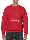 Moonchild Emoji - Cosmic Smiley Starry Night Men's Sweatshirt
