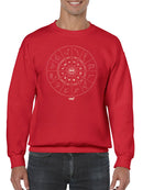 Zodiac Wheel Emoji  - Astrology Horoscope Constellation Men's Sweatshirt