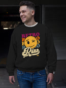 Retro Rizz - Vintage Winking Emoji Graphic Men's Sweatshirt