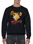Welcome Vibes - Open Sign Emoji Graphic Men's Sweatshirt