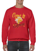 Welcome Vibes - Open Sign Emoji Graphic Men's Sweatshirt