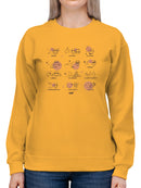 Celestial Zodiac Emoji - Astrology Horoscope Constellation Women's Sweatshirt