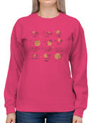 Celestial Zodiac Emoji - Astrology Horoscope Constellation Women's Sweatshirt