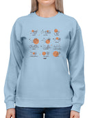 Celestial Zodiac Emoji - Astrology Horoscope Constellation Women's Sweatshirt