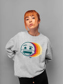Laughing Layers - Retro Emoji Aesthetic Graphic Women's Sweatshirt