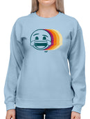 Laughing Layers - Retro Emoji Aesthetic Graphic Women's Sweatshirt