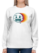 Laughing Layers - Retro Emoji Aesthetic Graphic Women's Sweatshirt
