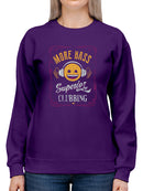 More Bass - Superior Clubbing Retro Emoji DJ Women's Sweatshirt