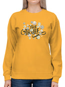The Tribe - Vintage Emoji Crew Unity Graphic Women's Sweatshirt