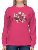 The Tribe - Vintage Emoji Crew Unity Graphic Women's Sweatshirt