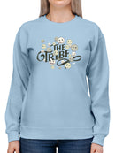 The Tribe - Vintage Emoji Crew Unity Graphic Women's Sweatshirt