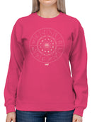 Zodiac Wheel Emoji  - Astrology Horoscope Constellation Women's Sweatshirt