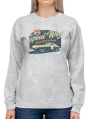 Speedway Classic - Retro Racing Car Graphic Women's Sweatshirt