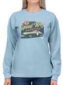 Speedway Classic - Retro Racing Car Graphic Women's Sweatshirt