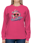 Ride the Wave - Surf Club Beach Vibes Retro Emoji Women's Sweatshirt