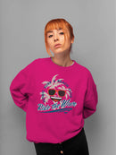 Ride the Wave - Surf Club Beach Vibes Retro Emoji Women's Sweatshirt