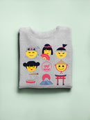 Japanese Emoji Icons - Cute Cultural Set Graphic Women's Sweatshirt