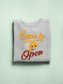 Welcome Vibes - Open Sign Emoji Graphic Women's Sweatshirt