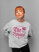 The Royals - Retro Gothic Crown Emoji Graphic Women's Sweatshirt
