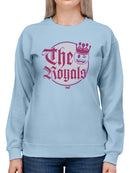 The Royals - Retro Gothic Crown Emoji Graphic Women's Sweatshirt