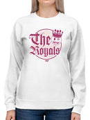 The Royals - Retro Gothic Crown Emoji Graphic Women's Sweatshirt