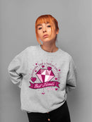 Best Friends Forever - Diamonds & Hearts Retro Graphic Women's Sweatshirt