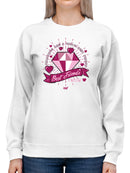 Best Friends Forever - Diamonds & Hearts Retro Graphic Women's Sweatshirt
