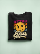 Retro Rizz - Vintage Winking Emoji Graphic Women's Sweatshirt