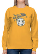 More Glamour - Starry Sparkle Retro Emoji Graphic Women's Sweatshirt