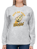 Out of This World - Alien Emoji Rocket Adventure Graphic Women's Sweatshirt