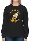 Out of This World - Alien Emoji Rocket Adventure Graphic Women's Sweatshirt